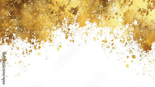 texture Gold glitter swash shiny stroke shape, luxury party brush, element vector design on transparent background