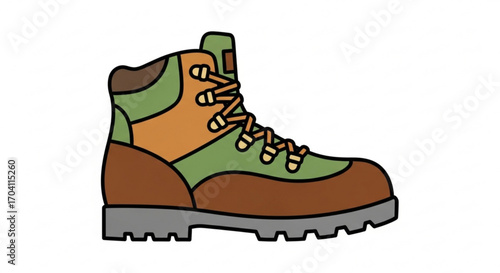 Hiking boot, a sturdy and reliable footwear for outdoor adventures, exploring nature, and trekking through challenging terrains