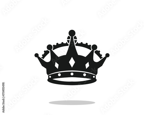 Elegant royal crown silhouette symbol of power prestige royalty and authority