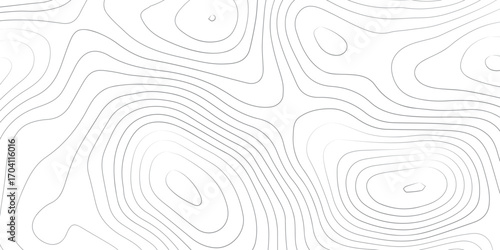 Abstract geography map design with white paper texture and topographic elevation contour line background illustration
