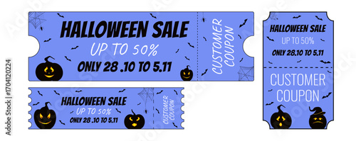 Halloween Sale Tickets Ticket Template.