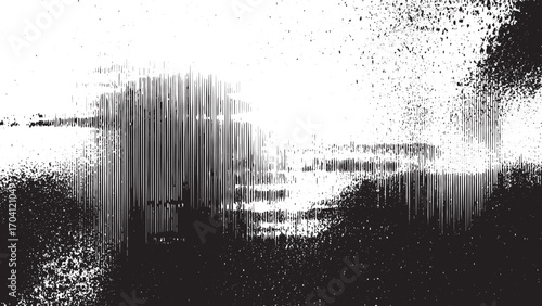grunge texture dust noise line Slim Parallel and Intersecting Lines Texture with Abstract Pattern on Black and White Background Vector Illustration