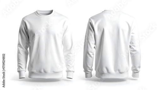 Wallpaper Mural Blank white sweatshirt, front and back views Torontodigital.ca