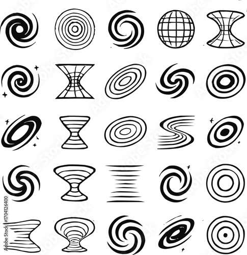 Space-Time Warp Icon Set