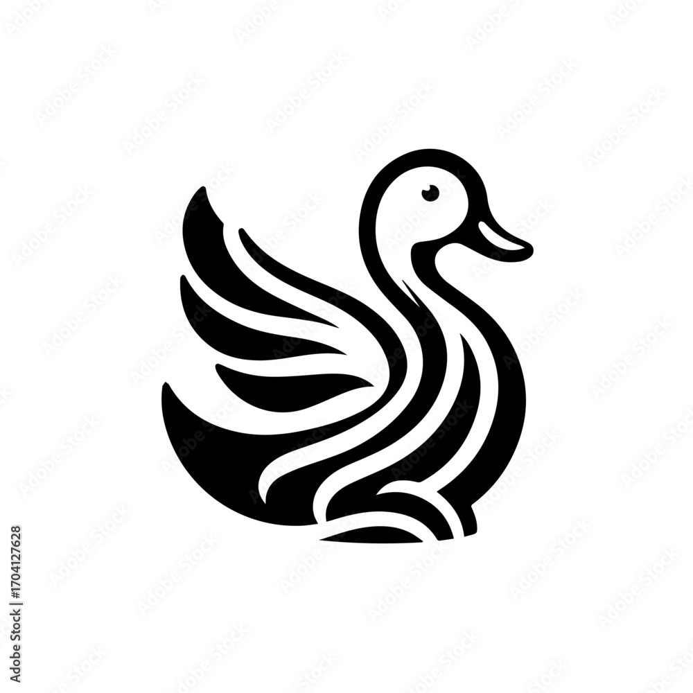 Fototapeta premium Abstract geometric pattern design in black and white