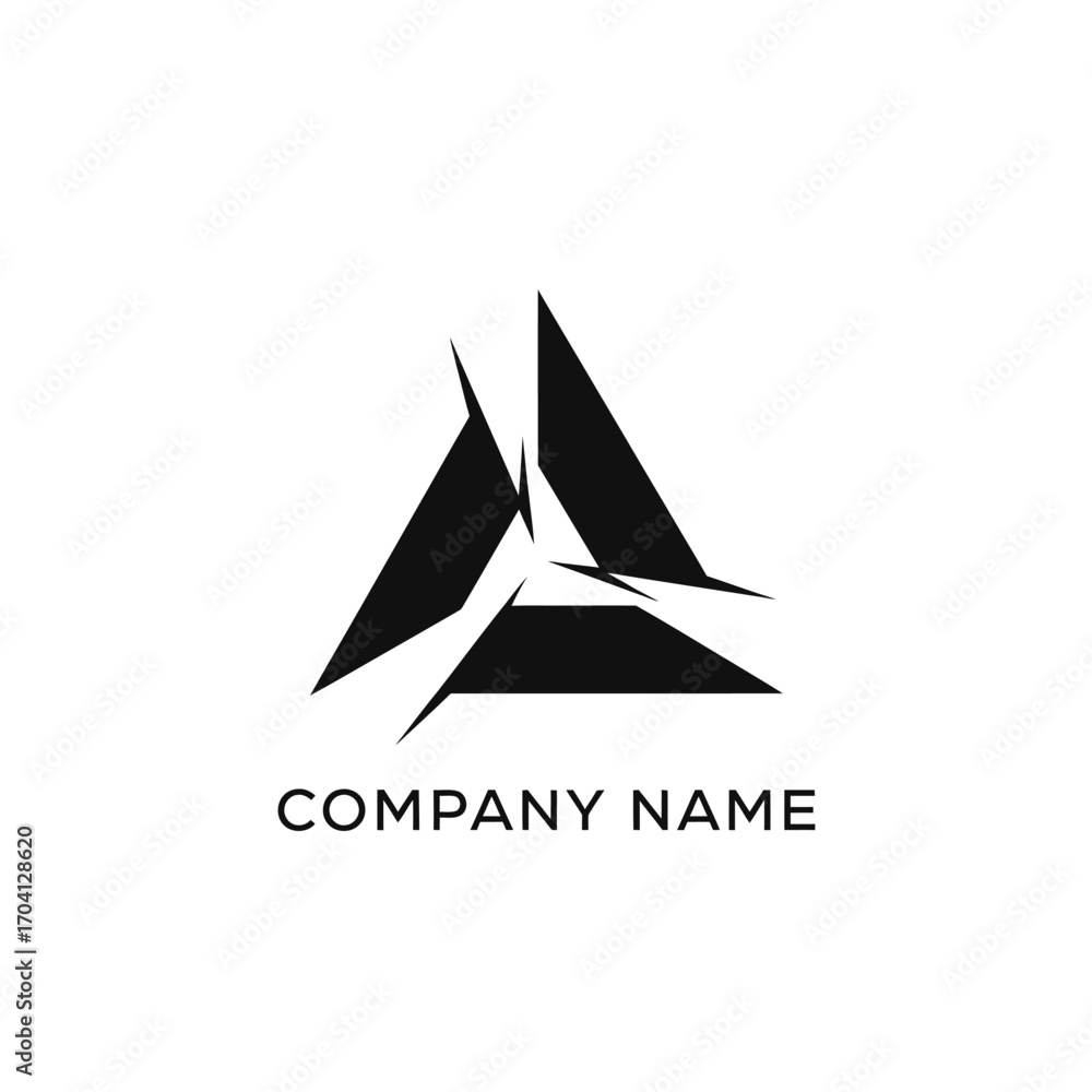 Fototapeta premium Abstract Geometric Triangle Logo Design.