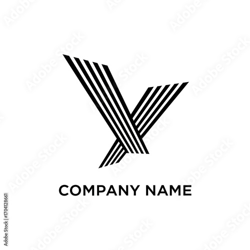 Abstract Letter Y Logo Design.
