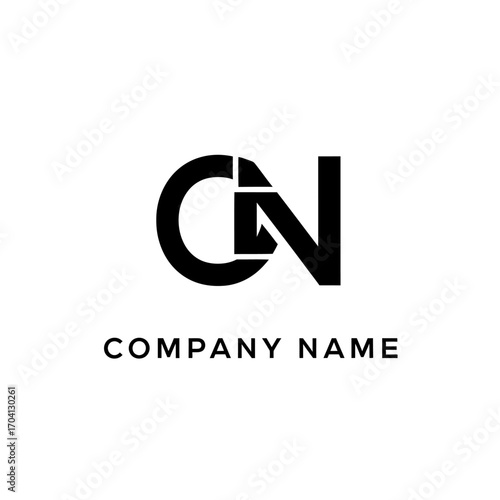 Modern CN letter logo design for company branding.