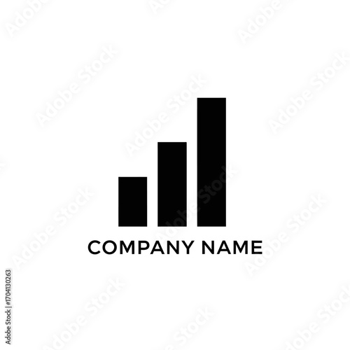 Modern Bar Chart Logo Design for Business Growth. Free Download Modern Bar Chart Logo Design for Business Growth. - GFXLoad
