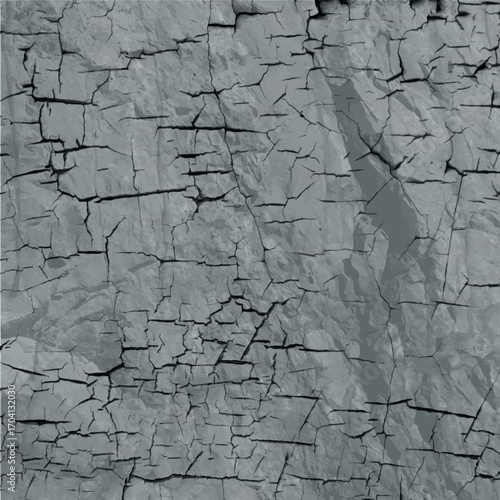 Detailed close-up of weathered cracked stone surface with subtle light and shadow patterns