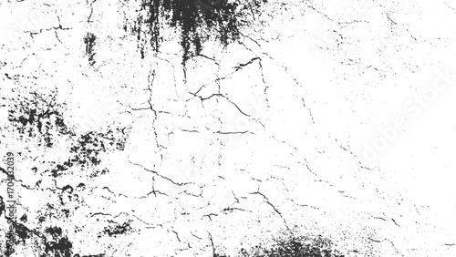 Abstract Grunge Black and White Rusty Crack Texture – Vintage Damaged Concrete wall, a vintage of cracked concrete scribble effect, Texture soil dry crack pattern. grunge effect whit background.