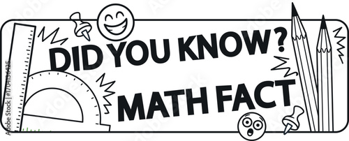 Math fact scholarship poster black-and-white