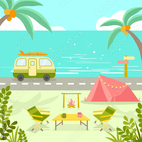 camping beach