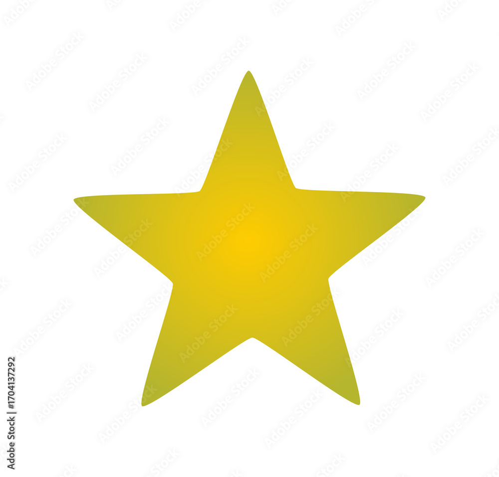 Obraz premium Yellow gradient star shape