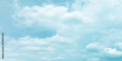 sunny sky blue light watercolor background. Aquarelle painting brush effect card paper textured canvas cloudy smoke space for text, entertaining card, template. aquamarine color graphics illustration