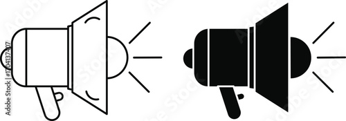 Megaphone, loudspeaker symbol. Advertising, marketing, news concept. Vector illustration