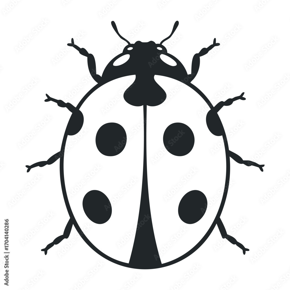 Fototapeta premium Ladybug action in nature close-up image of insect on leaf vibrant environment macro viewpoint. Vector illustration