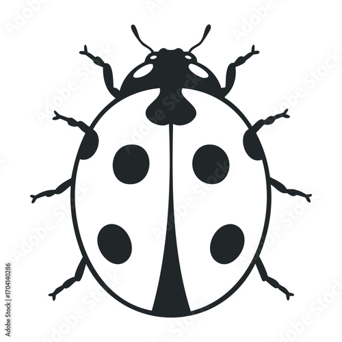 Ladybug action in nature close-up image of insect on leaf vibrant environment macro viewpoint. Vector illustration