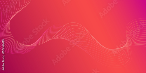 Abstract wave element for design. Digital frequency track equalizer. Stylized line art background. 