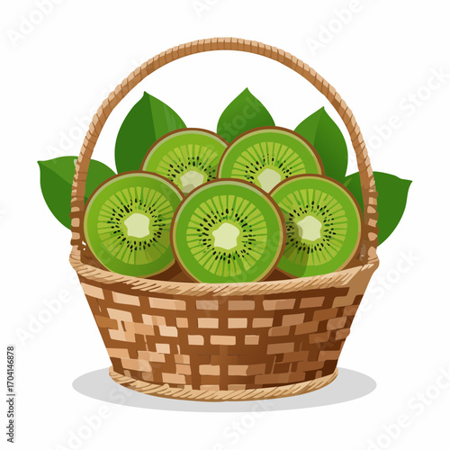 Kiwis in einem Korb