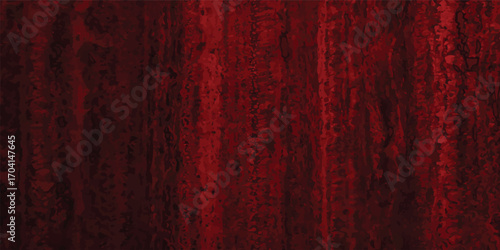 Rough red painted wooden wall texture with dark aged wood grain and a vintage dirty surface