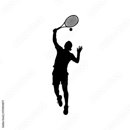 tennis player silhouette