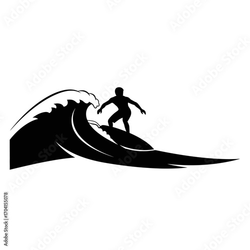 surfer silhouette vector
