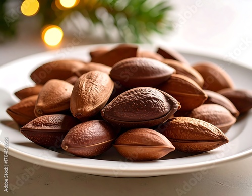 Wallpaper Mural Pile of nuts on a plate Torontodigital.ca