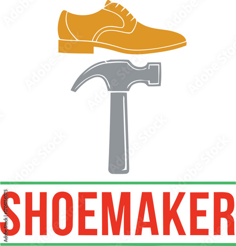 Shoemaker s tools and materials arranged on a white background isolated on white background