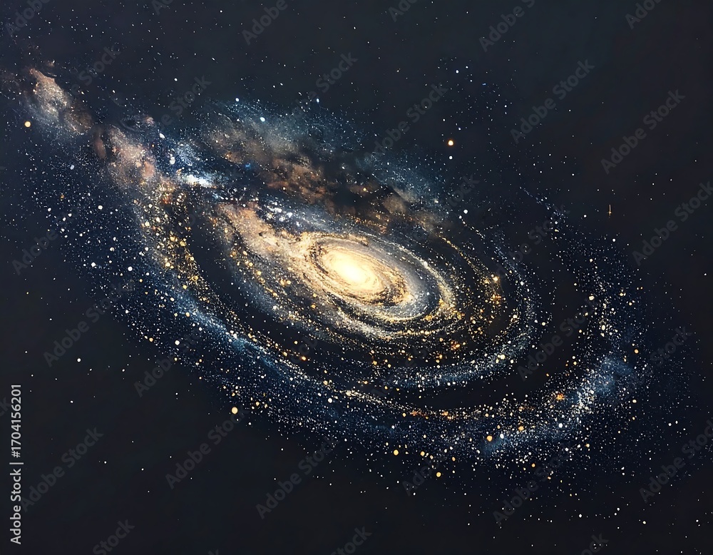 Obraz premium Spiral galaxy in deep space (1)