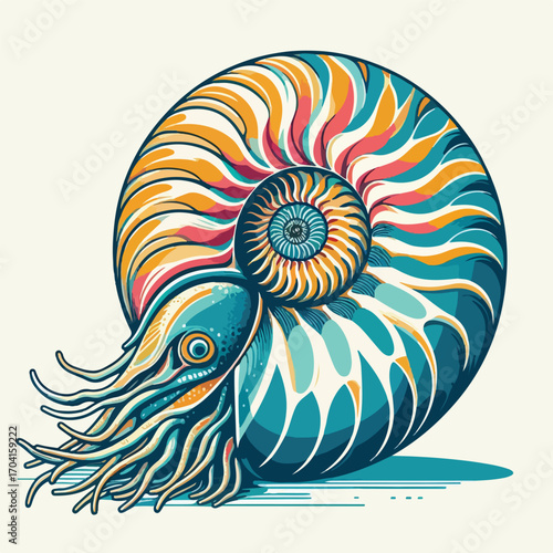 Nautilus Shell Illustration