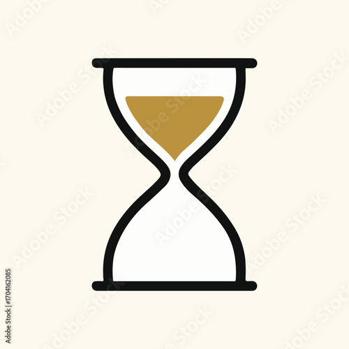 Elegant Sand Timer Symbolizing Time Flow and Precious Moments Passing