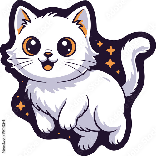 Halloween cat silhouette vector