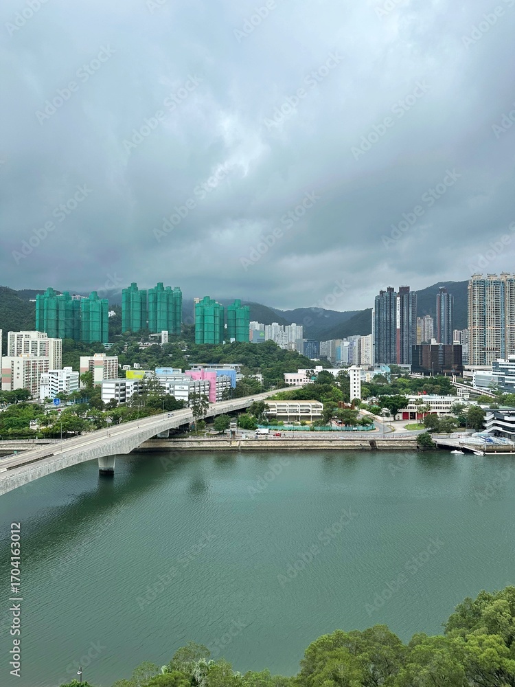 Obraz premium aerial view of Shatin, Hong Kong