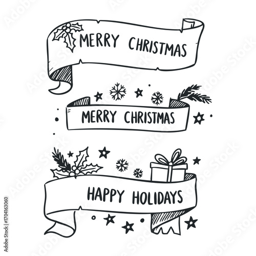 Festive holiday greetings seasonal celebrations graphic design cheerful environment creative viewpoint merry vibes. Vector illustration