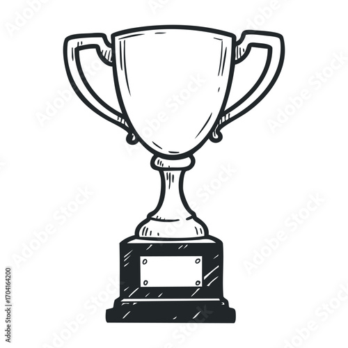 Celebrating victory award ceremony for achievements indoor setting illustration motivational atmosphere eye-level perspective. Vector illustration