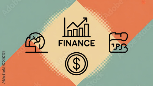 Finance business investment strategy growth and planning data analysis for financial success concept design