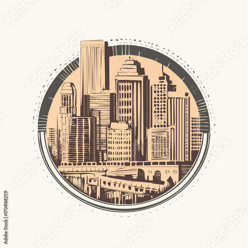 Linocut stamp texture, grunge urban background, vector illustration