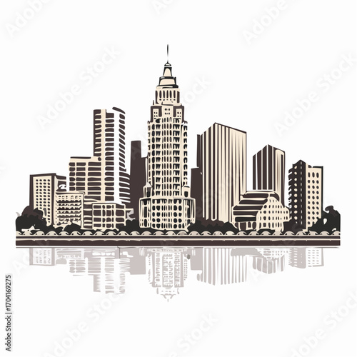 Linocut stamp texture, grunge urban background, vector illustration