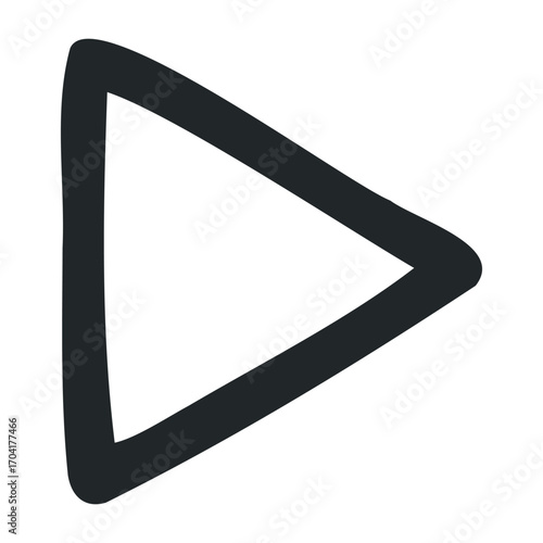 Dynamic play button icon digital design graphic element minimalist environment view user interface concept. Vector illustration