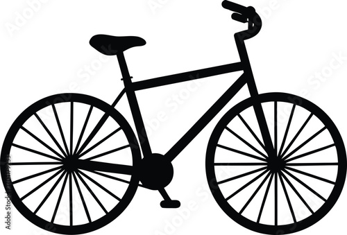 Bicycle for Couple silhouette vector art illustration