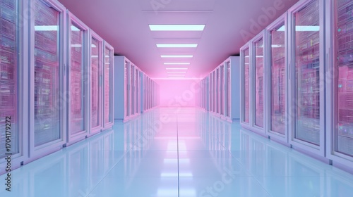 ultra high quality image realistic modern office corridor 
