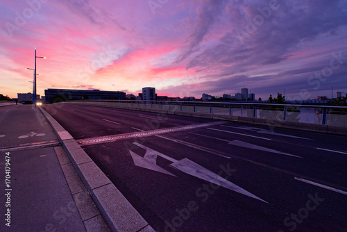Photos Golden hour at  Mandela Bridge in Paris suburb