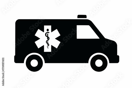 cartoon ambulance car