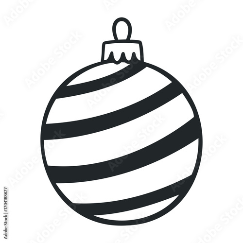 Decorative holiday ornament festive season graphic design minimalist style view christmas concept. Vector illustration