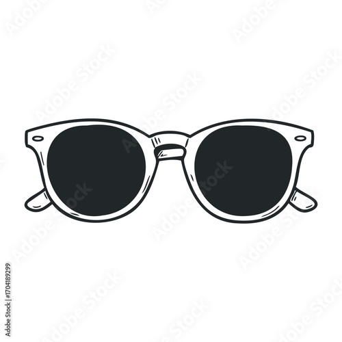 Showcasing stylish sunglasses urban environment product photography modern aesthetic view fashion statement. Vector illustration