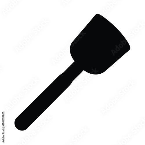 Black silhouette of a kitchen spatula for cooking and mixing ingredients
