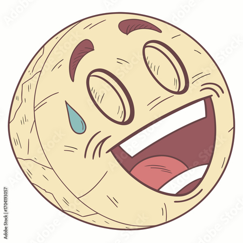 fumetti, faccia, illustrazione, vettoriale, icona, sorriso, emoticon, emotivo, emblema, testa, disegno, segno, design, sorridente, persona, bottone, carattere, buffo, divertimento, perso
