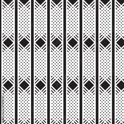 Black & White Geometric Pattern Design 