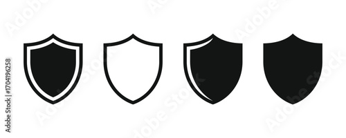 Shield icons set. Protect shield vector. Security shield icons